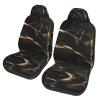 LPLSNWS Black Gold Marble Patterned, Durable Car Seat Covers, 2-Pack Suitable for Passenger Cars, Trucks, Commercial Vehicles, and Marine Seats view 1