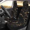LPLSNWS Black Gold Marble Patterned, Durable Car Seat Covers, 2-Pack Suitable for Passenger Cars, Trucks, Commercial Vehicles, and Marine Seats view 3