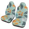 LPLSNWS Light Coloured Floral Patterned, Durable Car Seat Covers, 2-Pack Suitable for Passenger Cars, Trucks, Commercial Vehicles, and Marine Seats view 1