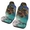 LPLSNWS Caribbean Islands Patterned, Durable Car Seat Covers, 2-Pack Suitable for Passenger Cars, Trucks, Commercial Vehicles, and Marine Seats view 1