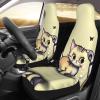 LPLSNWS Cat and Butterfly Patterned, Durable Car Seat Covers, 2-Pack Suitable for Passenger Cars, Trucks, Commercial Vehicles, and Marine Seats view 3