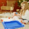 BESTYASH Portable Pool and Sand Tray, Transparent Blue Mini Pool Forsummer Play Accessories for Toddlers, Easy to Store and Carry view 3