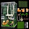 Large Jumping Spider Enclosure Kit, Magnetic Door Praying Mantis Habitat, Transparent Acrylic Arboreal Tarantula and Beetle Terrarium, Insect Cage Starter Container (Squirrel Kingdom) view 1
