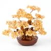 Fatonio Natural Crystal Citrine Bonsai Tree Feng Shui Decor for Home Office view 1