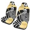 LPLSNWS Black and White Zebra Patterned, Durable Car Seat Covers, 2-Pack Suitable for Passenger Cars, Trucks, Commercial Vehicles, and Marine Seats view 1