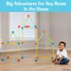 Fisher-Price Create Your Way Fort Builder 70 Piece Fort Building Kit for Kids, Build Your Own Indoor Fort, Construction Set with Rods and Connectors, DIY Play Space for Kids view 2