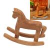 Omquot Wooden Rocking Horse Hand Carved Pine Table Decoration Gifts for Kids Decorative Ornaments for Home, Office and Bedroom view 4