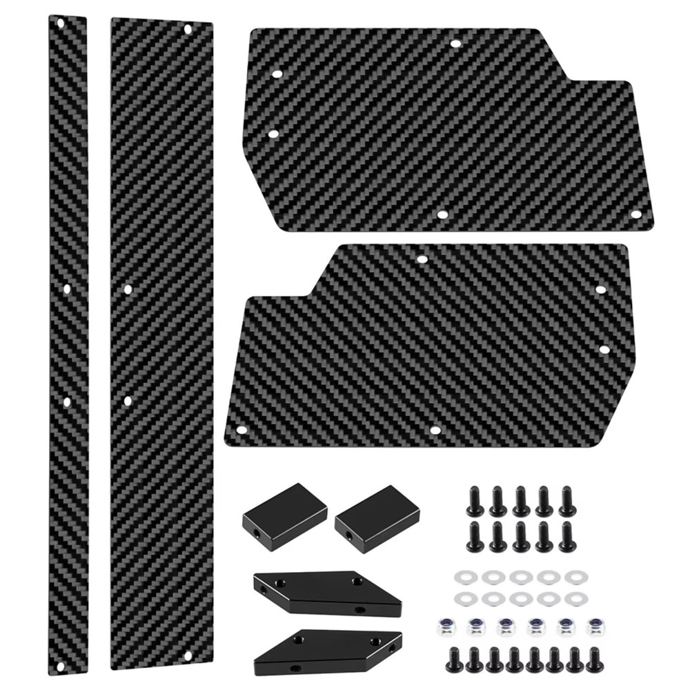 RC Modifications Spare Compatible with ARRMA for Vendetta 3S 1/8 RC Car Upgrade Parts Replacement Accessories Carbon Fiber Pattern Rear Wing