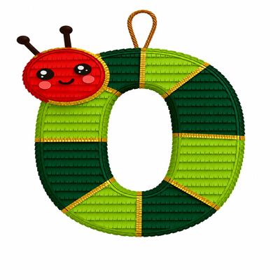 NUMBERS CATERPILLAR THEME HANDMADE PARTY Pinata DECORATION, CATERPILLAR 0,1,2,3,4,5,6,7,8,9 (#0)