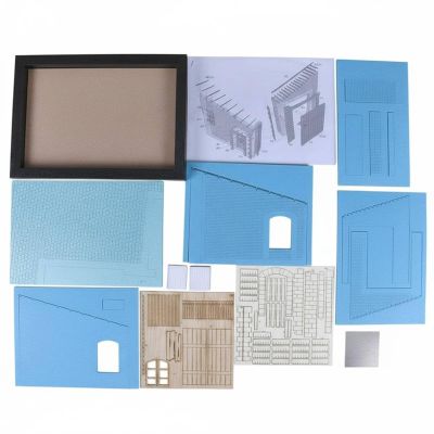 KQFCAZRE Brick House Model Base Realistic Appearance 1:35 Building Diorama Unpainted Diorama Ruins House
