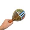 Karlak Coconut Shell Sand Hammer Shaker with Hand Painted Design for Developing Children's Musicality, Portable Musical Instrument for Band Party, Kids Musical Toys view 2
