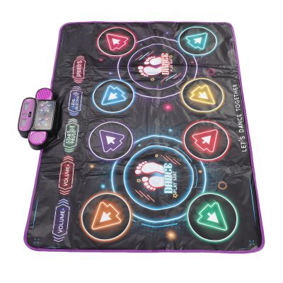 Omquot Electronic Dance Mat, Vibrating Lighting, Bluetooth Control for Home Use, Safe Materials, Dance Mat for Children, 41 x 31 Inches