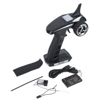Saluaqui RC Controller and Receiver Kit FS GT2B Remote Transmitter Receiver for RC Cars and Boats with Low Voltage Warning Built in Antenna