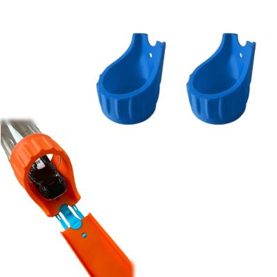 2PCS Compatible with Air Toobz Adapter for Hot Wheels Track Connector & Car Pusher | 3D Printed Toy Accessory Boosts Imaginative Play (Blue, B)