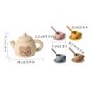 Neptuiby Tea Sets for Toddlers 3-5 Tea Set for Toddlers Party Set Educational Party with Silicone Teapot Cups Coasters with Serving Spoon for Girls and Boy. view 4