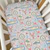 Selgkds Boho Beach Seashells Floral Baby Crib Sheets for Girls Pink Conch Flowers Soft Snug Fitted Crib Mattress Covers for 52''x28'' Standard Crib & Toddler Mattress Bed Sheets Patchwork One Size view 1