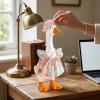 Desk Goose Outfits 7 Inches, 15-Piece Summer Desktop Goose Clothes Set with Hats Bags and Dresses, Mix and Match Floral Porch Goose Decor for Seasonal Desktop Decoration and Gift Giving view 4