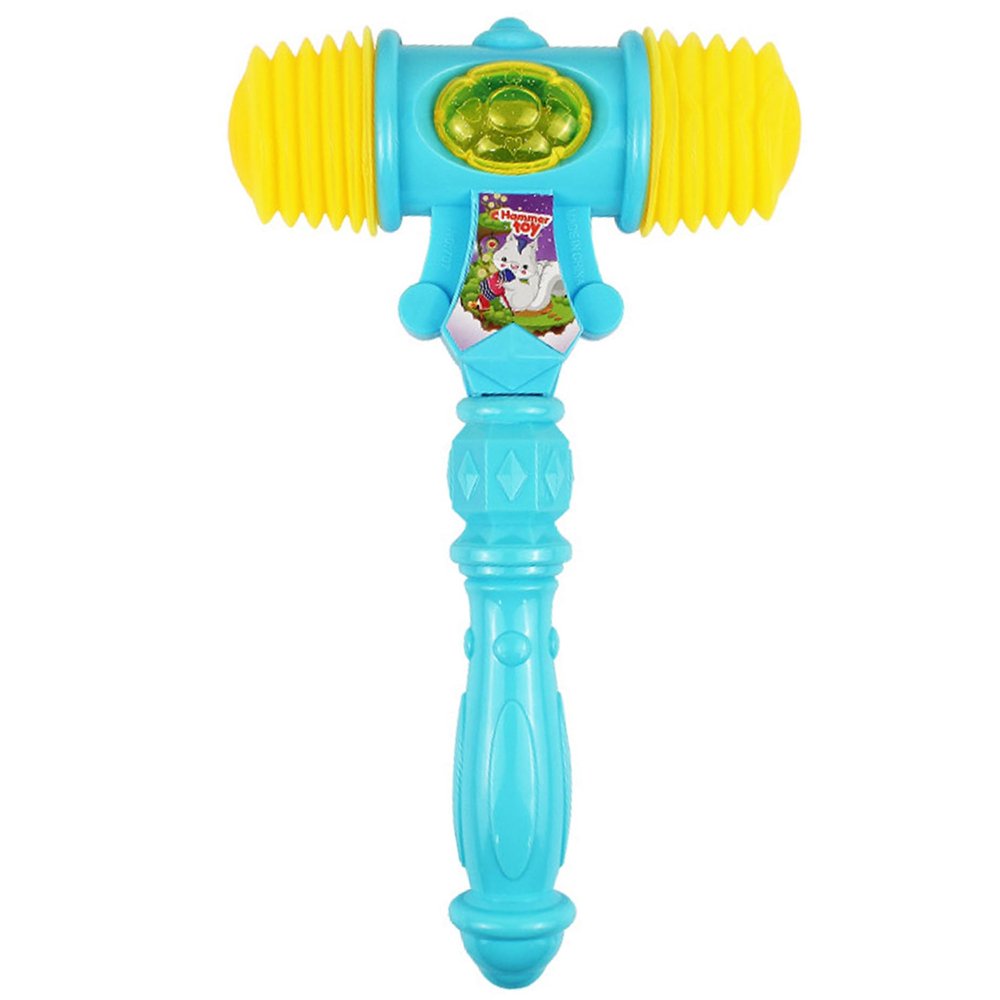 Temeemeg Squeaky Hammer Squeaky Kids Hammer Toy Sound Making Toddler with Built in Whistle Ideal for Interactive Play & Learning (Ages 3+) Blue