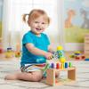 Temeemeg Squeaky Hammer Squeaky Kids Hammer Toy Sound Making Toddler with Built in Whistle Ideal for Interactive Play & Learning (Ages 3+) Blue view 2