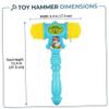 Temeemeg Squeaky Hammer Squeaky Kids Hammer Toy Sound Making Toddler with Built in Whistle Ideal for Interactive Play & Learning (Ages 3+) Blue view 3