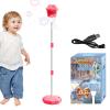 Bubble Machine Maker Stand, Automatic Rechargeable Standing Bubble Maker, Child-Friendly Rechargeable Bubbles Machine Torch with Night Light and Music, Outdoor Toy Machines Garden Lamp for Kids view 1