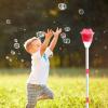 Bubble Machine Maker Stand, Automatic Rechargeable Standing Bubble Maker, Child-Friendly Rechargeable Bubbles Machine Torch with Night Light and Music, Outdoor Toy Machines Garden Lamp for Kids view 2