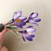 50Pcs Flora Flower Stickers for Scrapbooking,Self-Adhesive Transparent Flower Stickers Scrapbook Supplies Journaling Supplies for Card Making Letters DIY Water Bottle Cards Decoration(Purple) view 3