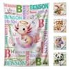 Custom Axolotl Blanket for Boys Girls,Ultra Soft Personalized Gifts Baby Blanket,Customized Throw for Toddlers Newborn Stroller Crib,50"x60" view 1
