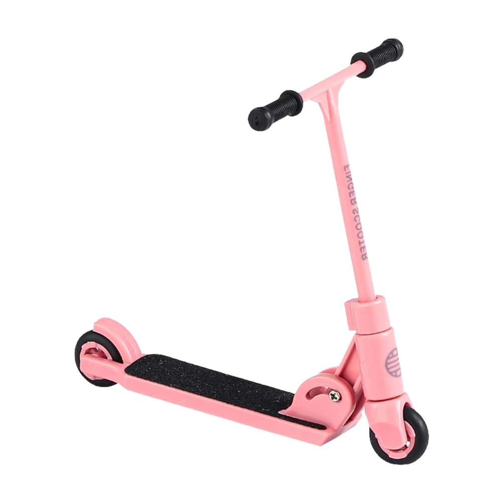 NexusPulse Finger Scooter - 2-Wheeled Scooter - Foldable Finger Scooter BMX with Brake | Finger Board Accessories for Teen | Educational Finger Toys | Non-Slip Fun Finger Skateboards (Pink)