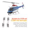 Daconovo RC Helicopter Tail Rotor Tail Rotor Assembly Set Balanced Lightweight Plastic Replacement Precise Fit Easy Installation with Stable Control for C138 view 4
