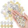 100 Pcs Miniature Coins for Crafts Tiny Fake Gold Coins Metal Dollhouse Gold Brick Coin for Fairy Micro Landscaping Display Decoration Accessories Garden view 1