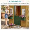 Qaba Outdoor Playhouse Wooden Kids Playhouse Functional Door Ages 38 Brown view 4