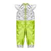 vastwit Metallic Astronaut Baby Coveralls Futuristic Alien Bodysuit Holographic Space Suit Halloween Rompers Fluorescent Green 4-5 Years view 4