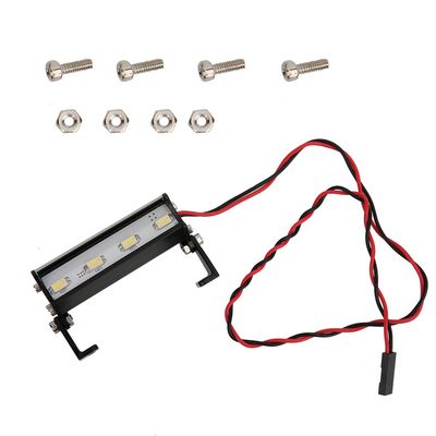 RC 4LED Super Bright 55mm Roof Light Bar for 1/16 Teton Summit E - Revo, Compatible with 1/18 Volcano ECX 1/18 Temper, 4.8V - 6.0V LED Light for RC Car