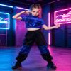 iiniim Girls Hip Hop Dance Outfit Streetwear for Stage Performance Sequins Carnival Party Clothes Set Blue 6 view 3