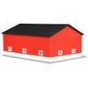 1/64 Red & White Machinery Shed with Black Roof by REVD Toys, 3D Printed, RVD1003 view 2