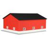 1/64 Red & White Machinery Shed with Black Roof by REVD Toys, 3D Printed, RVD1003 view 3