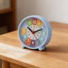 Colorful Silent Learning Clock for Ages 4-8, for educational Time Teacher with Rainbow Design, Non-Ticking Quartz Wall Clock for Classroom and Home School Use(Early School Blue) view 3