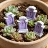 FESTFENDS 15pcs Miniature Tombstones Figurine: Mini Resin Gravestone Ornaments for Dollhouse Graveyard Scene Diorama Crafts Halloween Decorations Accessories view 4