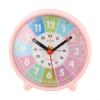 Colorful Silent Learning Clock for Ages 4-8, for educational Time Teacher with Rainbow Design, Non-Ticking Quartz Wall Clock for Classroom and Home School Use(Early School Pink) view 1