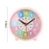 Colorful Silent Learning Clock for Ages 4-8, for educational Time Teacher with Rainbow Design, Non-Ticking Quartz Wall Clock for Classroom and Home School Use(Early School Pink) view 2