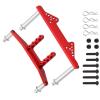 RC Modifications Spare for Traxxas for Slash for Rustler for Stampede for VXL 2WD 1/10 RC Car Upgrade Accessories Metal Front and Rear Body Mounts with Body Struts(Red) view 2