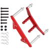 RC Modifications Spare for Traxxas for Slash for Rustler for Stampede for VXL 2WD 1/10 RC Car Upgrade Accessories Metal Front and Rear Body Mounts with Body Struts(Red) view 3
