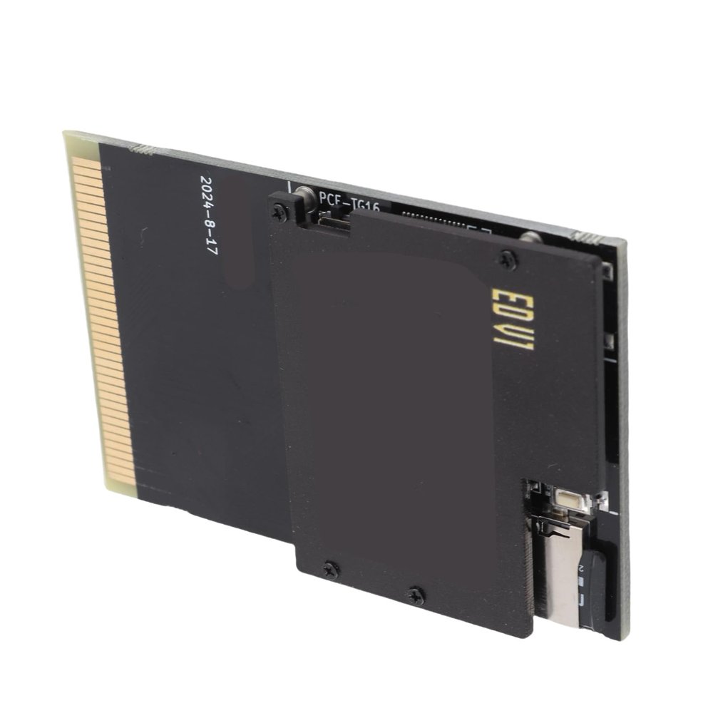 Domary 1000 in 1 Black Gold Flash Game Cartridge For PC Engine - Memory Card Support Up to 32GB - For TurboGrafx 16 Consoles
