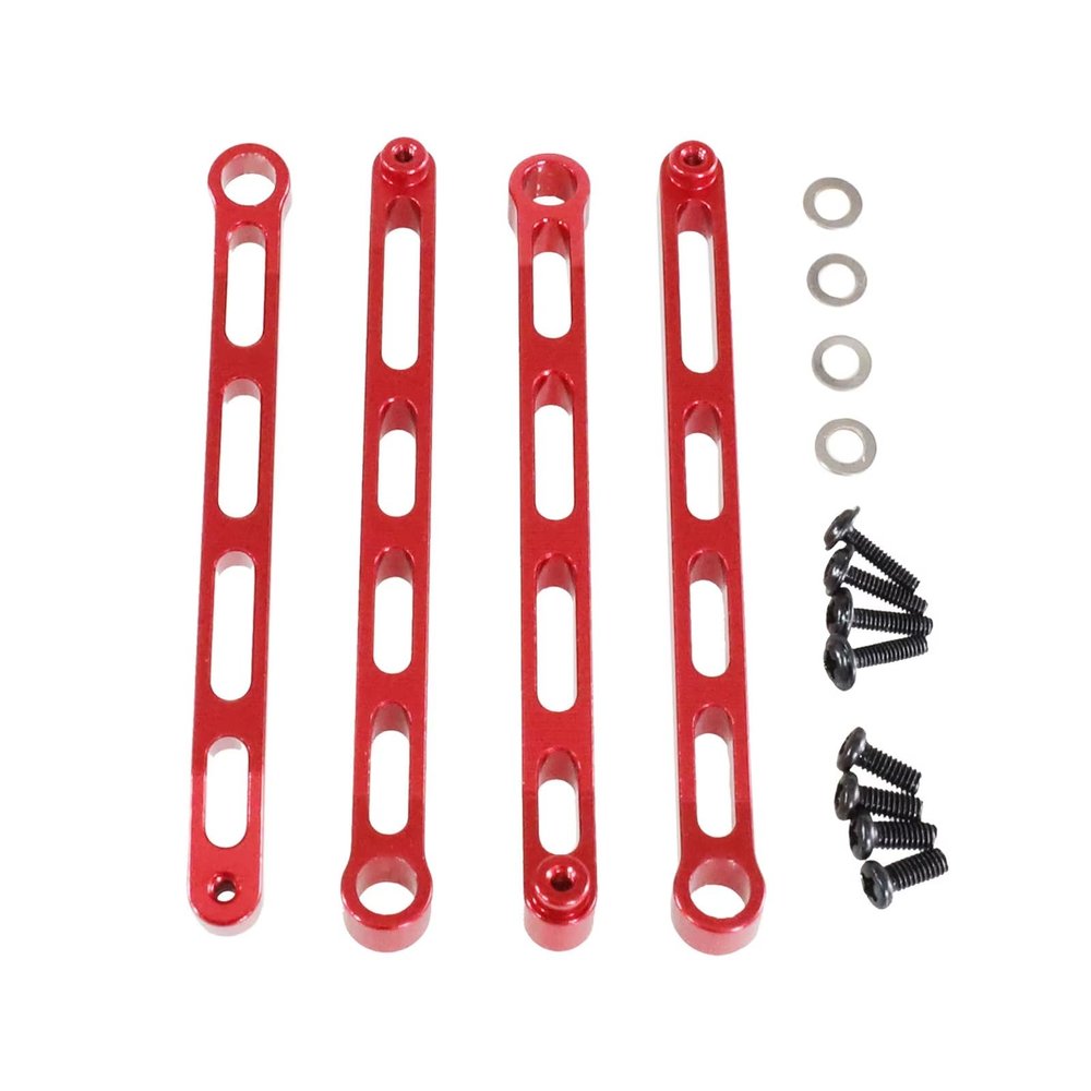Components for MN 168 78 82 for LC79 1/12 RC Car Metal Chassis Fixing Rod Upgrade Frame Linkage Modifications Accessories(Red)