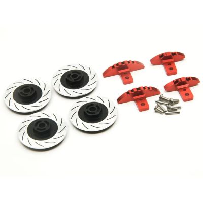 for 3Racing for Sakura D4 for AWD RWD 1/10 Aluminum Alloy Wheel Rim Brake Disc Box 12mm Hex Adapter RC Drift for Racing Car Parts RC Car Toys Parts(Black)