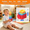Suction Cup Bath Toys for Toddlers: 5PCS Waterfall Stacking Cups Bathtub Toys for Babies & Infants, Essential Bathtime Silicone Water Toys, Sensory Stocking Stuffers for Boys & Girls 1 2 3 4 Years view 4