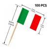 100 Pcs Italy Flag Italian Toothpick Flags, Small Mini Stick Cupcake Toppers, Country Picks Party Decoration Celebration Cocktail Food Bar Cake Flags view 2