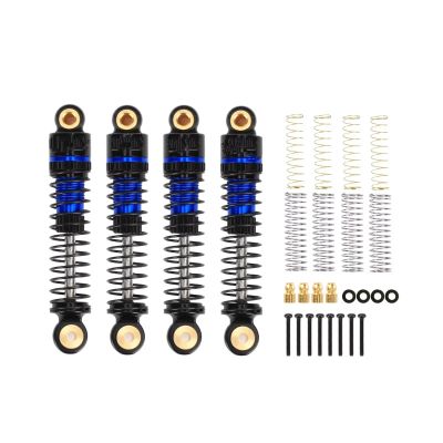 Rc Dampers Spare Parts for Hobby Plus CR18P for Rock Van and Trail Hunter 1/18 RCAWD Alloy 47MM Front and Rear Shock Absorber Oil Upgrade Parts(Red)