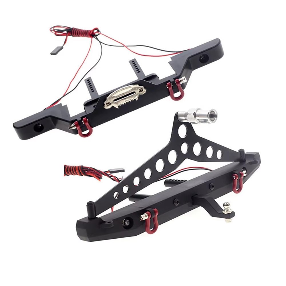 Rc Bumper Models Parts Compatible with Axial SCX10 III 90046 AXI03007 for Traxxas TRX-4 1/10 RC Crawler Upgrade Parts Metal Front & Rear Bumper